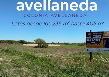 EN VENTA TERRENOS COLONIA AVELLANEDA - FINANCIADOS HASTA 24 CUOTAS